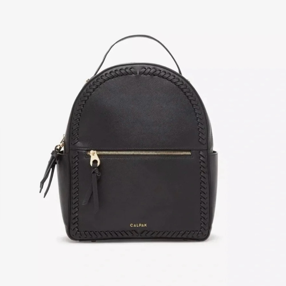 Calpak Black Women's Kaya Backpack with Gold Accents
